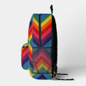 Rainbow Diamond Pattern Bedruckter Rucksack (Rechts)