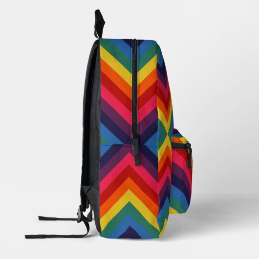 Rainbow Diamond Pattern Bedruckter Rucksack (Links)