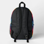 Rainbow Diamond Pattern Bedruckter Rucksack (Rückseite)