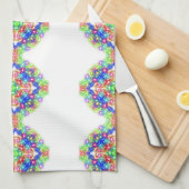 Rainbow Diamond Pattern Boho Küche / Badetuch Geschirrtuch (Viertel Falte)