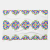 Rainbow Diamond Pattern Boho Küche / Badetuch Geschirrtuch (Horizontal)