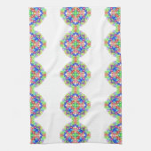 Rainbow Diamond Pattern Boho Küche / Badetuch Geschirrtuch (Vertikal)