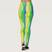Rainbow Diamond Pride Raute Sparkle Harlequin Leggings (Rückseite)