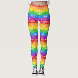 Rainbow Diamond Pride Raute Sparkle Mermaid Skala Leggings