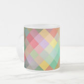 Rainbow Diamond Zickzack Muster 4 Mattglastasse (Vorderseite Links)