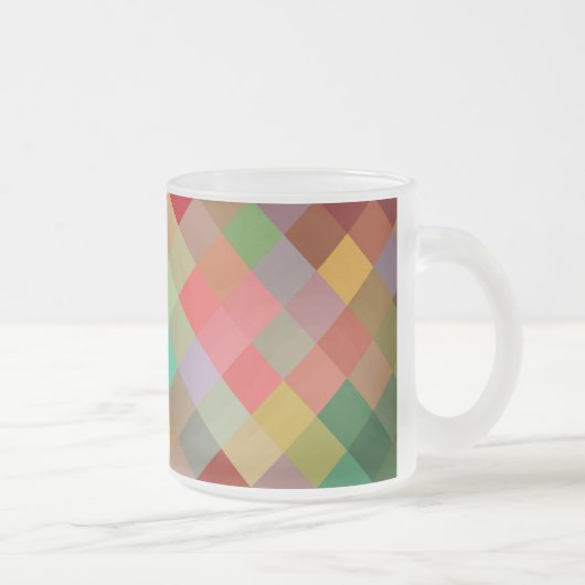 Rainbow Diamond Zickzack Muster 4 Mattglastasse (Rechts)
