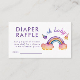 Rainbow Diaper Raffel Ticket Begleitkarte