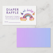 Rainbow Diaper Raffel Ticket Begleitkarte (Vorne/Hinten)
