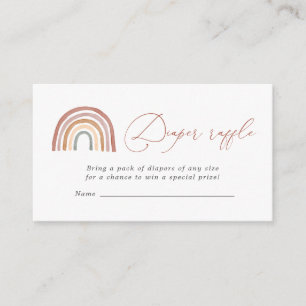 Rainbow Diaper Raffle Babyduschkarte Begleitkarte