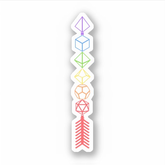 Rainbow Dice Arrow of the Ranger Aufkleber (Vorderseite)