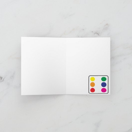 Rainbow Dice Note Card Karte (Innenseite)