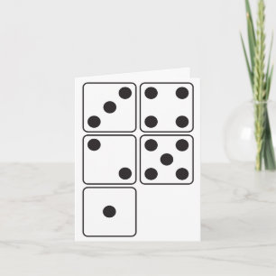 Rainbow Dice Note Card Karte