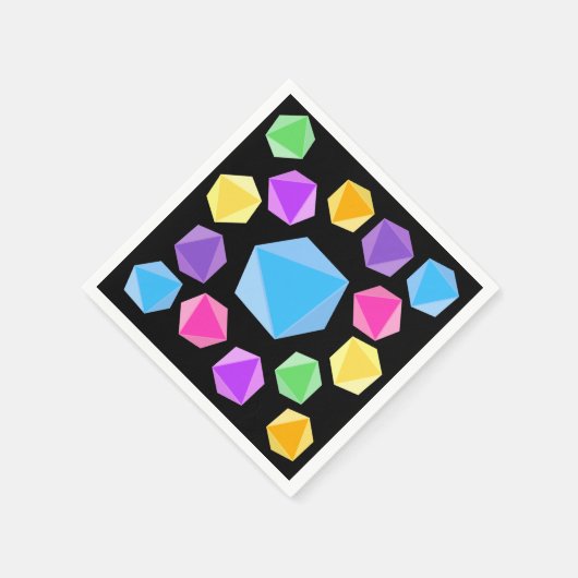 Rainbow Dice Serviette (Ecke)