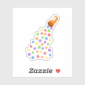 Rainbow Dice Set Pillen Tabletop RPG Aufkleber (Blatt)