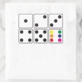 Rainbow Dice Sticker (Tasche)
