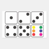 Rainbow Dice Sticker (Vorderseite)