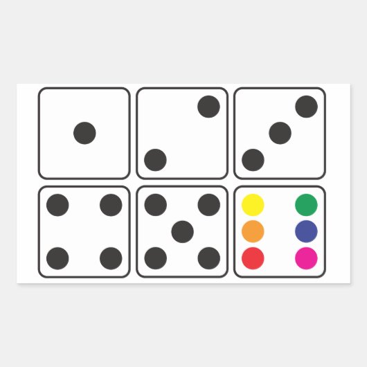 Rainbow Dice Sticker (Vorderseite)