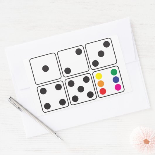 Rainbow Dice Sticker (Umschlag)