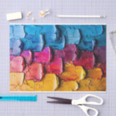 Rainbow Dick Oil Paint Brushstroke Decoupage Seidenpapier (Handwerk)