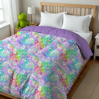 Rainbow Dinosaur Skeleton Muster mit Fossil Stoff