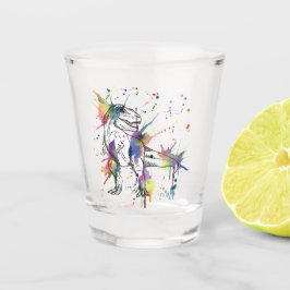 Rainbow Dinosaur Tyrannosaurus  Schnapsglas
