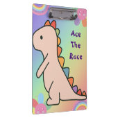 Rainbow Dinosaur zum Thema Klemmbrett (Rechts)