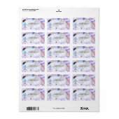 Rainbow-Dinosaurier-Einhorndinocorn Adressaufkleber (Vorne)