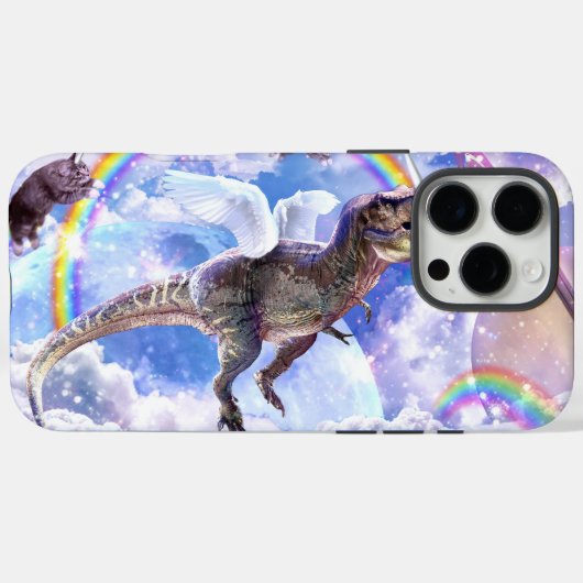 Rainbow-Dinosaurier-Einhorndinocorn Case-Mate iPhone Hülle (Rückseite (Horizontal))