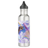 Rainbow-Dinosaurier-Einhorndinocorn Edelstahlflasche (Rechts)