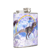 Rainbow-Dinosaurier-Einhorndinocorn Flachmann (Rechts)