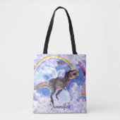 Rainbow-Dinosaurier-Einhorndinocorn Tasche (Vorderseite)