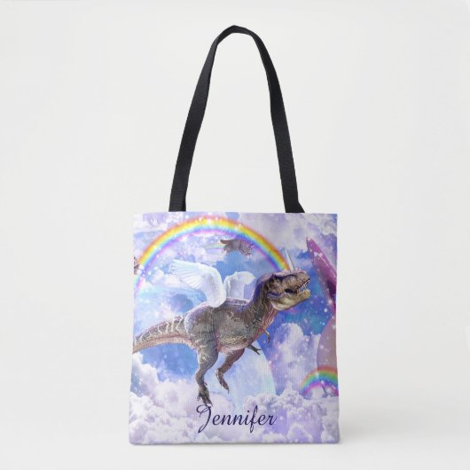 Rainbow-Dinosaurier-Einhorndinocorn Tasche (Vorderseite)