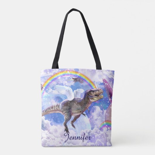 Rainbow-Dinosaurier-Einhorndinocorn Tasche (Rückseite)