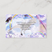 Rainbow-Dinosaurier-Einhorndinocorn Visitenkarte (Rückseite)