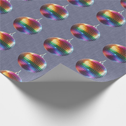Rainbow Disco Ball - Geschenkartikel Geschenkpapier (Ecke)