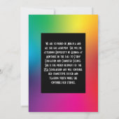 Rainbow Disco Ball Graduation Party - Einladung (Rückseite)