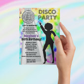 Rainbow Disco Gefärbte Krawatte Birthday Girl Retr Einladung