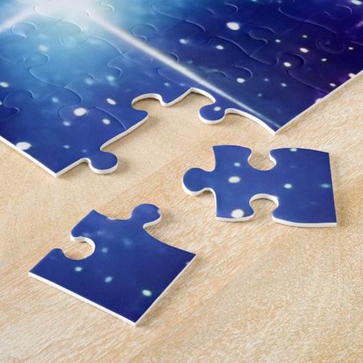 Rainbow Disco Mirror Ball im Weltraum drehen Puzzle (Seite)