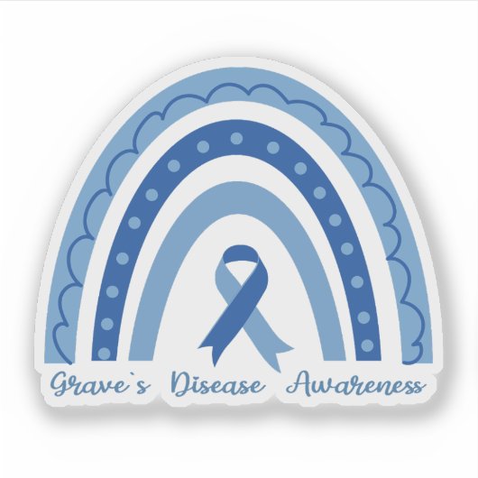 Rainbow’ Disease Awareness Aufkleber (Vorderseite)