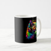 Rainbow DJ Cat with Sunglasses Kaffeetasse (VorderseiteRechts)