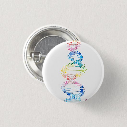 Rainbow DNA Button (Vorne & Hinten)