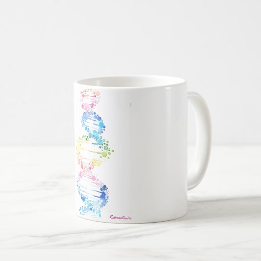 Rainbow DNA Kaffeetasse (VorderseiteRechts)