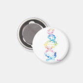 Rainbow DNA Magnet (Vorderseite/Rückseite)