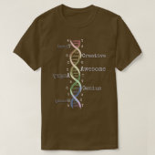 Rainbow DNA Phantastisch Genom Funny Science Gebur T-Shirt (Design vorne)