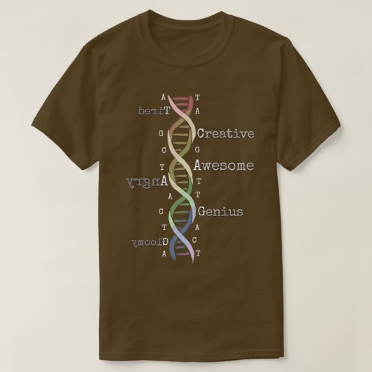 Rainbow DNA Phantastisch Genom Funny Science Gebur T-Shirt (Design vorne)