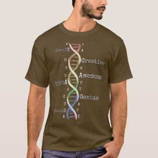 Rainbow DNA Phantastisch Genom Funny Science Gebur T-Shirt