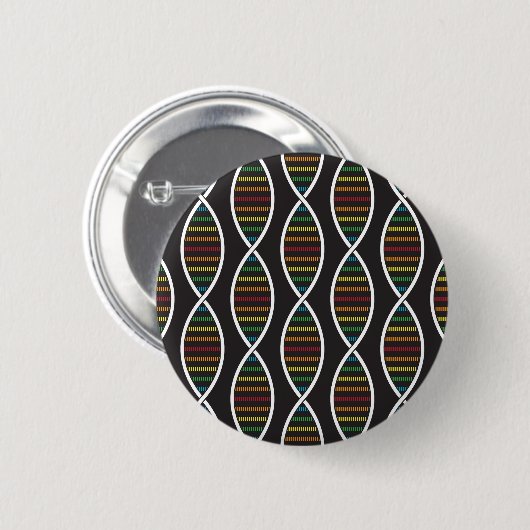 Rainbow-DNA-Stränge Button (Vorne & Hinten)