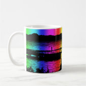 Rainbow Dock Silhouetten Kaffee Cup und Tasse (Links)