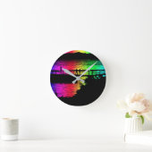 Rainbow Dock Silhouetten Wall Clock Runde Wanduhr (Zuhause)