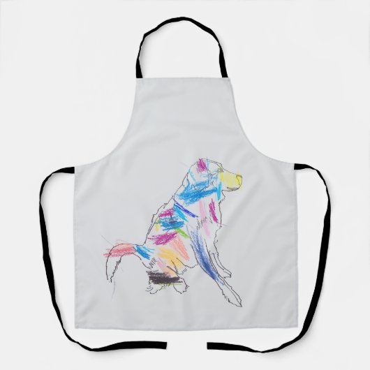 Rainbow Dog Art Schürze (Vorderseite)